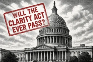 clarity act stamp over white house